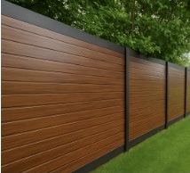 Woodgrain Aluminum Privacy Fence