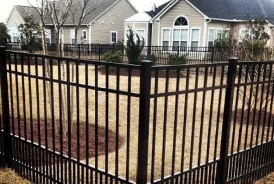 aluminum fence along property lines